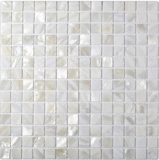White Square Mother of Pearl Mosaic Tile for Bathroom Kitchen and Shower Wall Tile