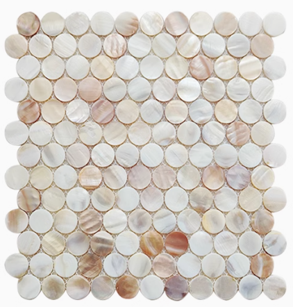 Serene Circle Mother of Pearl Mosaic Tile For Bathroom Tile Kitchen Shower Wall Backsplash Tile