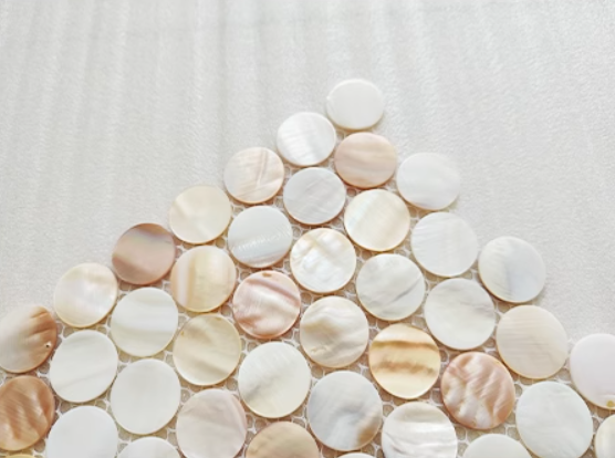 Serene Circle Mother of Pearl Mosaic Tile For Bathroom Tile Kitchen Shower Wall Backsplash Tile