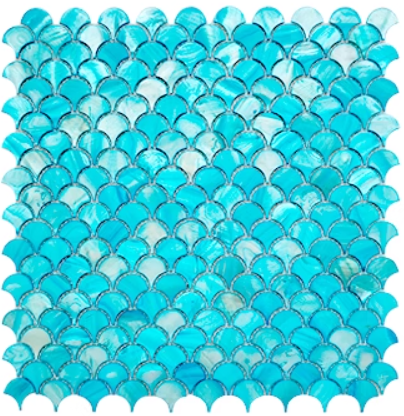 Dyed Scallop Mother of Pearl Mosaic Tile for Bathroom Kitchen and Shower Wall Tile