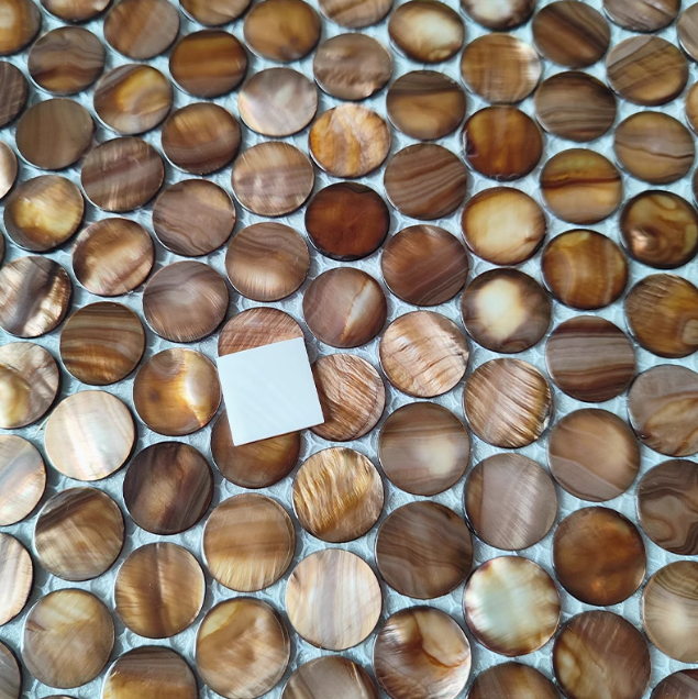 Dyed Circle Mother of Pearl Mosaic Tile for Bathroom Kitchen and Shower Wall Tile