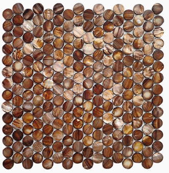 Dyed Circle Mother of Pearl Mosaic Tile for Bathroom Kitchen and Shower Wall Tile