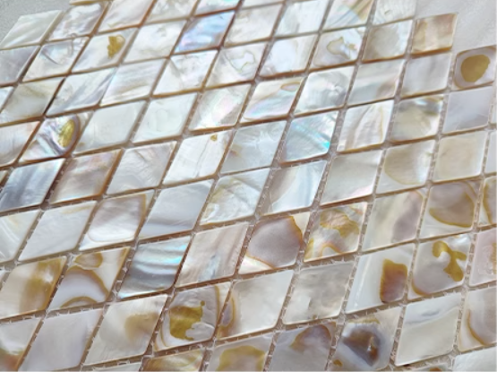 Dapple Diamond Mother of Pearl Mosaic Tile for Bathroom Kitchen Shower Backsplash Tile