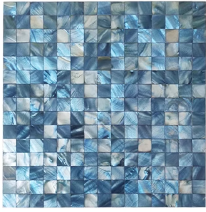 Dyed Square Groutless Mother of Pearl Mosaic Tile for Bathroom Kitchen and Shower Wall Tile