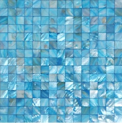 Dyed Square Groutless Mother of Pearl Mosaic Tile for Bathroom Kitchen and Shower Wall Tile