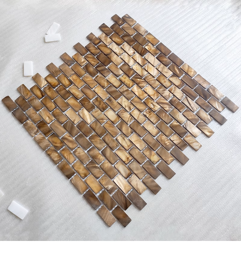 Dyed Freshwater Brick Mother of Pearl Mosaic Tile for Bathoom Kitchen and Shower Wall Tile