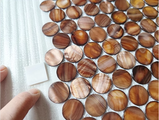 Dyed Circle Mother of Pearl Mosaic Tile for Bathroom Kitchen and Shower Wall Tile