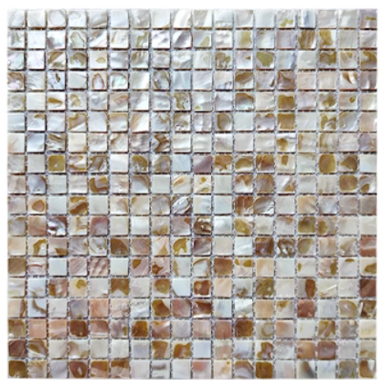 0.59" X 0.59"(15mm X 15mm) Dapple Square Mother of Pearl Mosaic Tile for Bathroom Kitchen and Shower Wall Tile