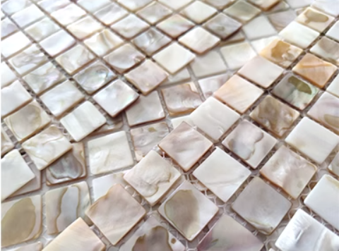 Dapple Square Mother of Pearl Mosaic Tile for Bathroom Kitchen and Shower Wall Tile