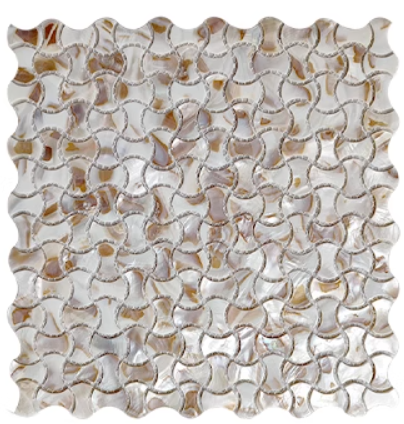 Bespoke Dapple Dumbbell Mother of Pearl Mosaic Tile for Bathroom Kitchen and Shower Wall Tile(10 Sheets)