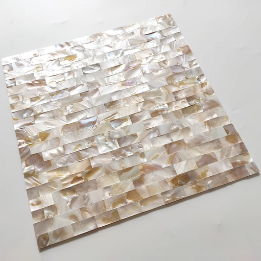 Dapple Brick Groutless Mother of Pearl Tile For Bathroom Kitchen Shower Wall Backsplash Tile