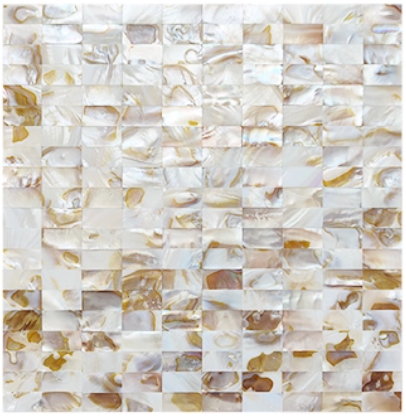 Dapple Rectangular Seamless Mother of Pearl Mosaci Tile for Bathroom Kitchen Shower Wall Tile