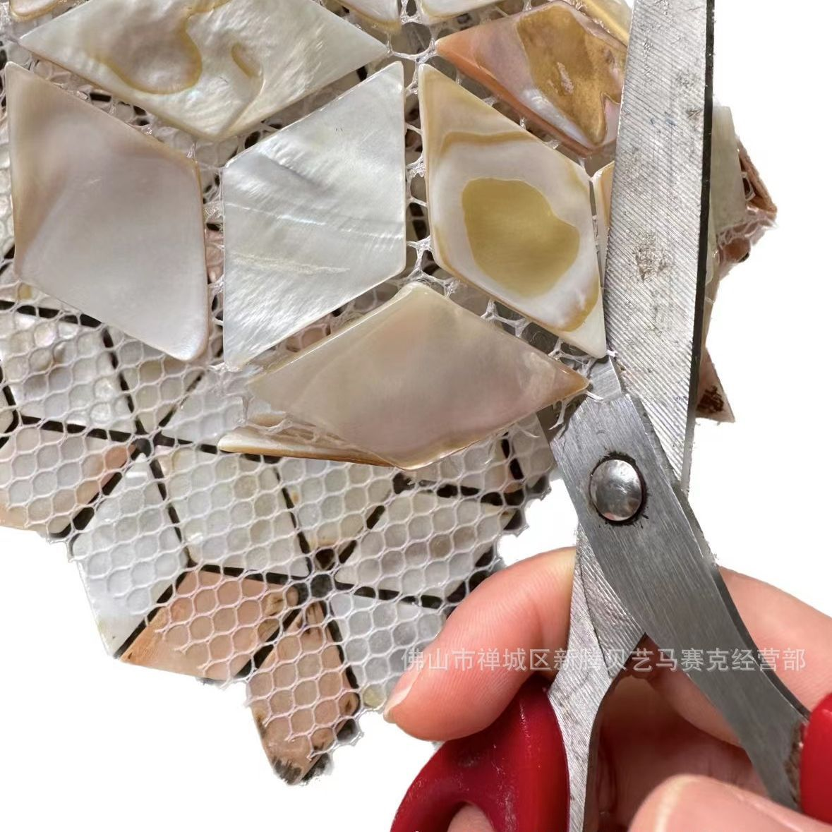 Dapple Rhombus Mother of Pearl Mosaic Tile for Bathroom Kitchen Shower Backsplash Tile