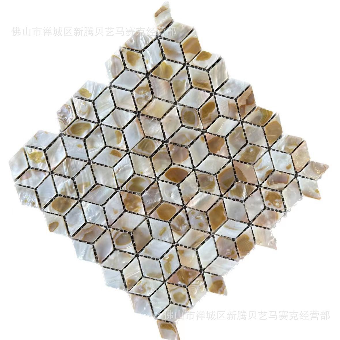 Dapple Rhombus Mother of Pearl Mosaic Tile for Bathroom Kitchen Shower Backsplash Tile