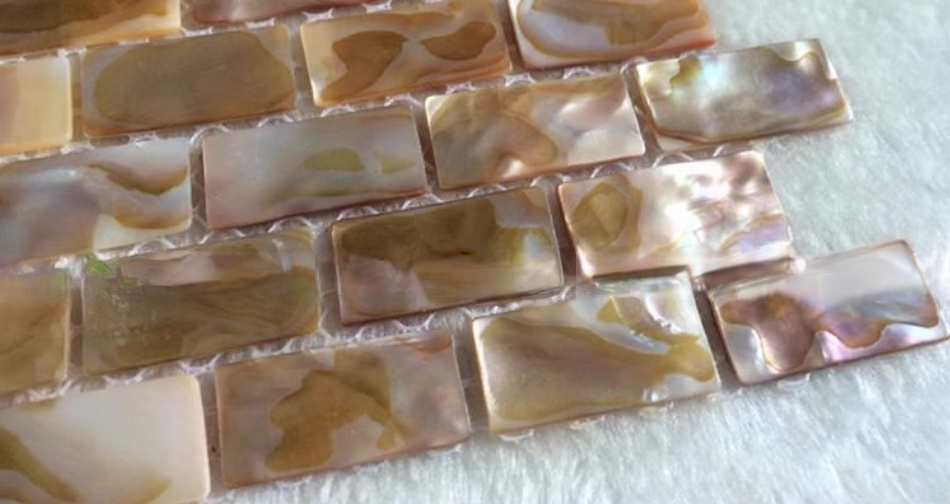 Dark Dapple Brick Mother of Pearl Mosaic Tile for Bathroom Kitchen and Shower Wall Tile