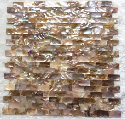 Dark Dapple Brick Seamless Mother of Pearl Mosaic Tile for Bathroom Kitchen and Shower Wall Tile