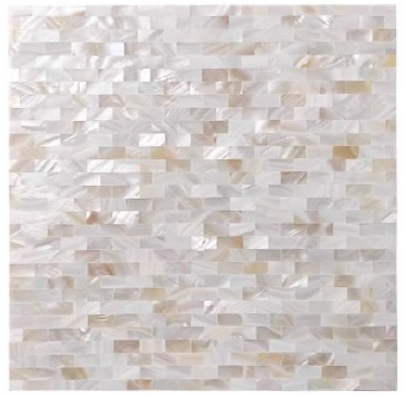 0.39" X 0.78"(10mm x 20mm) Mosaic Serene Brick Seamless Mother of Pearl Mosaic Tile for Bathroom Kitchen and Shower Wall Tile