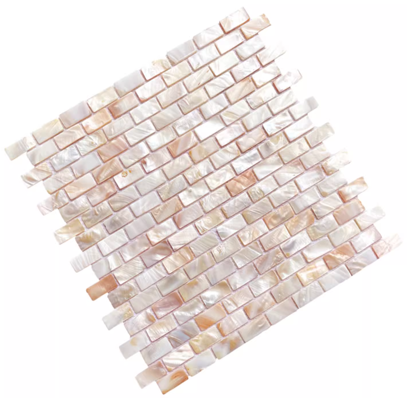 Pink Brick Mother of Pearl Mosaic Tile for Bathroom Kitchen and Shower Wall Tile