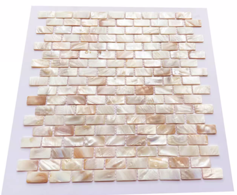 Pink Brick Mother of Pearl Mosaic Tile for Bathroom Kitchen and Shower Wall Tile