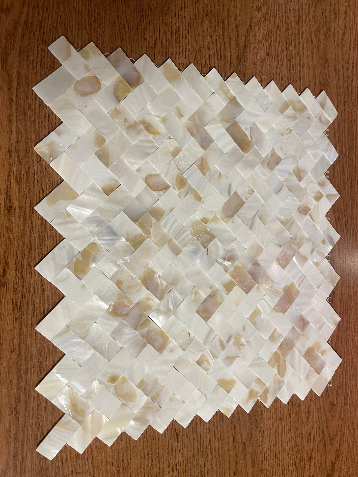 Handmade Dapple Groutless Herringbone Mother of Pearl Mosaic Tile for Bathroom Kitchen Shower Backsplash Tile