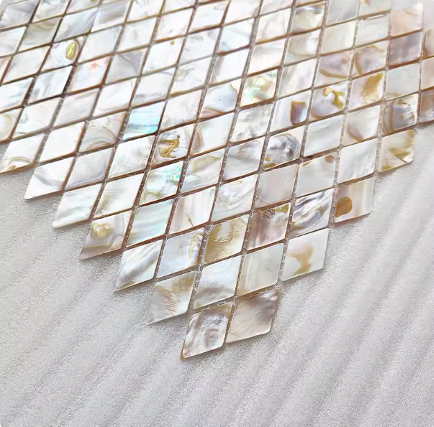 Dapple Diamond Mother of Pearl Mosaic Tile for Bathroom Kitchen Shower Backsplash Tile